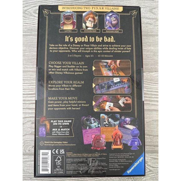 Disney Villainous: Bigger and Badder Strategy Board Game New Sealed Madam Mim - Picture 2 of 5